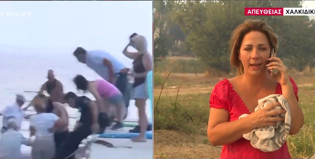 Eπίθεση δέχτηκε στη Χαλκιδική το συνεργείο του MEGA που καλύπτει τη φωτιά